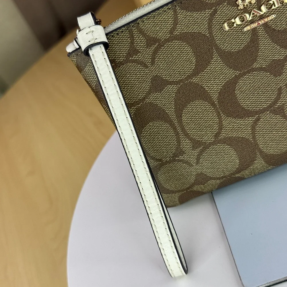 Coach Brown Signature Wristlet - Picture 3 of 6